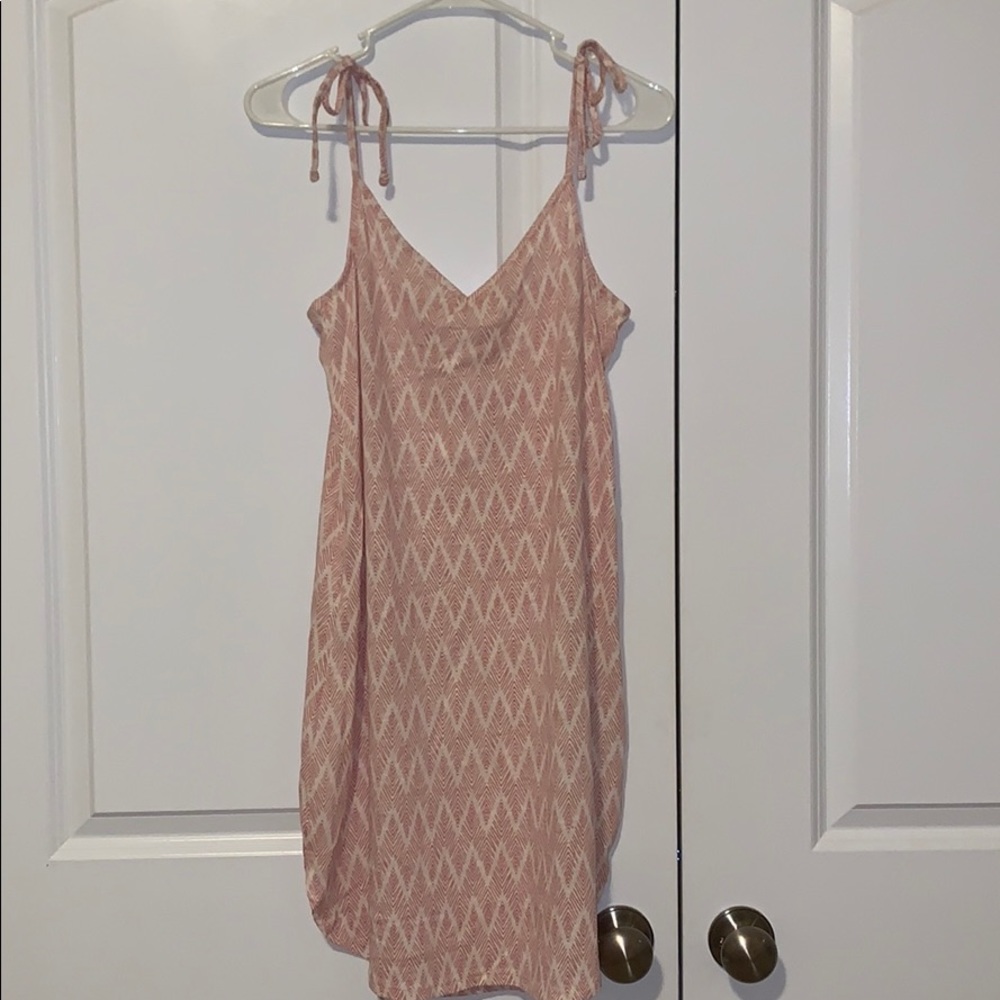 Patterned Basic Tie Dress (XS)